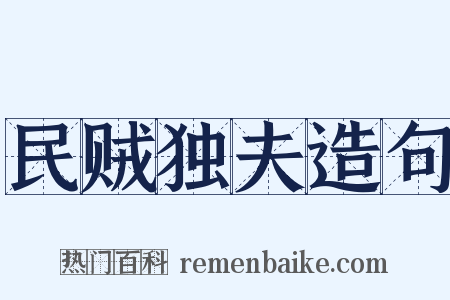 民贼独夫造句是什么意思的图片